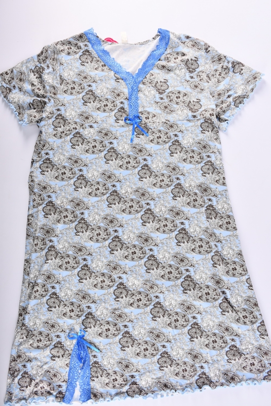 Нічна сорочка жіноча (кол. блакитний) Розміри в наявності : 48, 50 арт.625-2