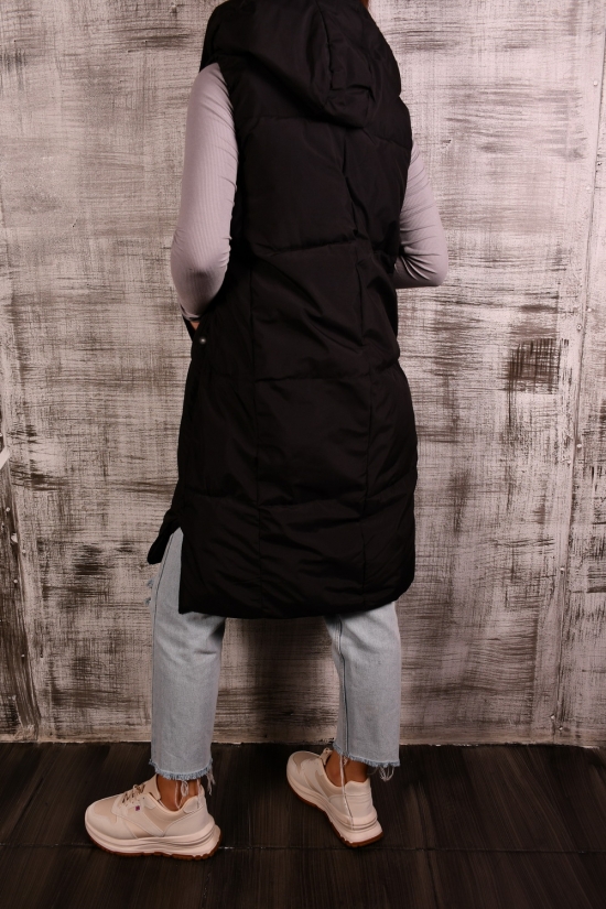 Жилетка жіноча (кол. чорний) з плащової тканини Розміри в наявності : 42, 44, 48 арт.8552