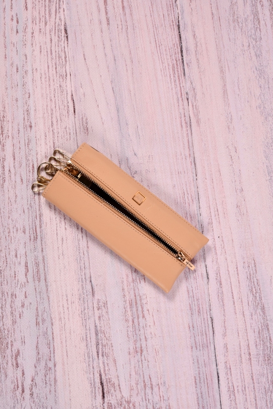 Ключниця жіноча шкіряна (color.beige) розмір 17/7 см. "Alfa Ricco" арт.AR1100LB