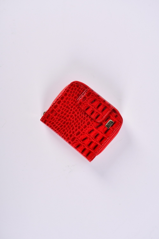Кошелёк женский кожаный лаковый (color.red) размер 11.5/9 см. Alfa Ricco арт.AR6123A/WE