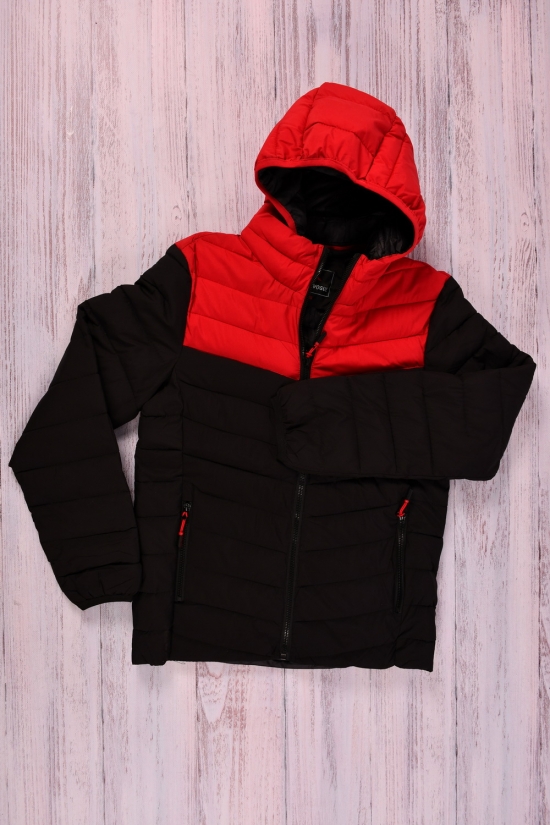 Куртка для мальчика (цв.красный/черный) из плащевки демисезонная Рост в наличии : 152 арт.D18