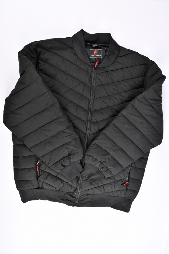Куртка бомбер мужская (цв.черный) из плащевки демисезонная Размеры в наличии : 54, 56, 58, 60, 62 арт.2310