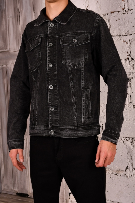Пиджак мужской (цв.т.серый) джинсовый стрейчевый "BARON JNS" Размер в наличии : 56 арт.000831