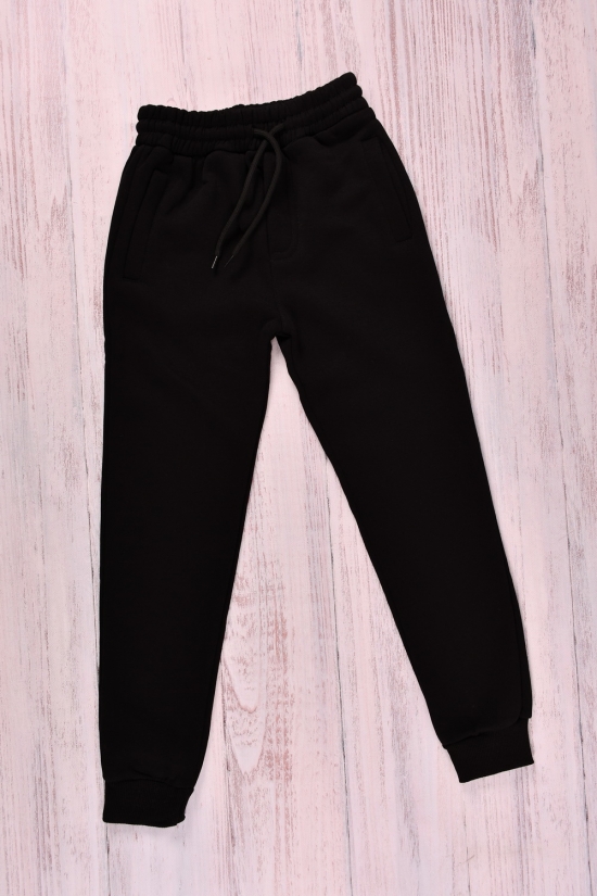Штани для хлопчика (кол. чорний) трикотажні на флісі "Poyraz" Зріст в наявності : 116 арт.55010