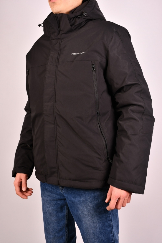 Куртка мужская зимняя цв.черный (наполнитель 100% полиэстер) "REMAIN" Размеры в наличии : 46, 48, 50, 52, 54 арт.3066