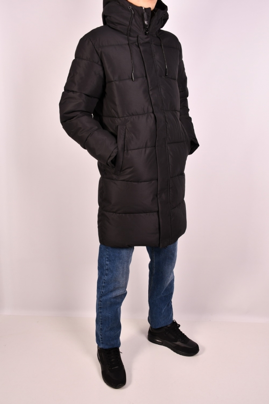 Пальто чоловіче зимове цв. чорний (наповнювач 100% поліестер) "REMAIN" Розміри в наявності : 44, 46, 48, 50, 52 арт.7912-2