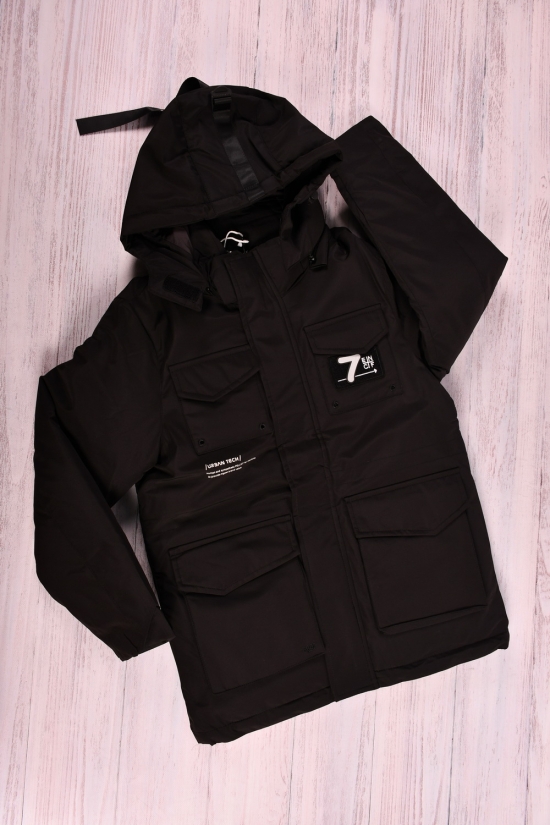 Куртка для хлопчика (кол. чорний) з плащової тканини зимова Зріст в наявності : 128, 134, 140, 146, 152 арт.23-17