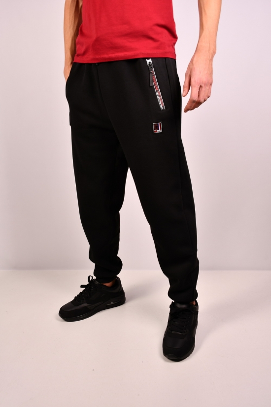 Чоловічі штани трикотажні на флісі (кол. чорний) "LONGCOM" Розміри в наявності : 46, 48, 50, 52, 54 арт.A15