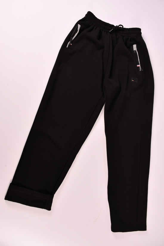 Чоловічі штани трикотажні на флісі (кол. чорний) "LONGCOM" Розміри в наявності : 46, 52, 54 арт.A116B