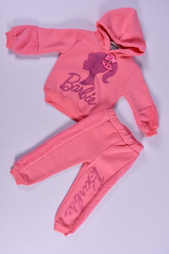 Костюм для девочки (цв.розовый) трикотажный на флисе Рост в наличии : 92, 104, 110 арт.387745