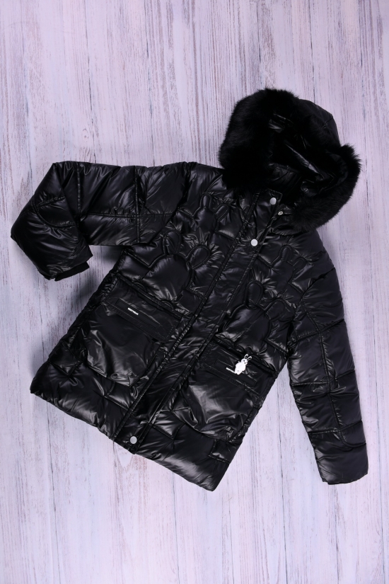 Куртка для девочки (цв.чёрный) из плащевки зимняя Рост в наличии : 104, 116 арт.133