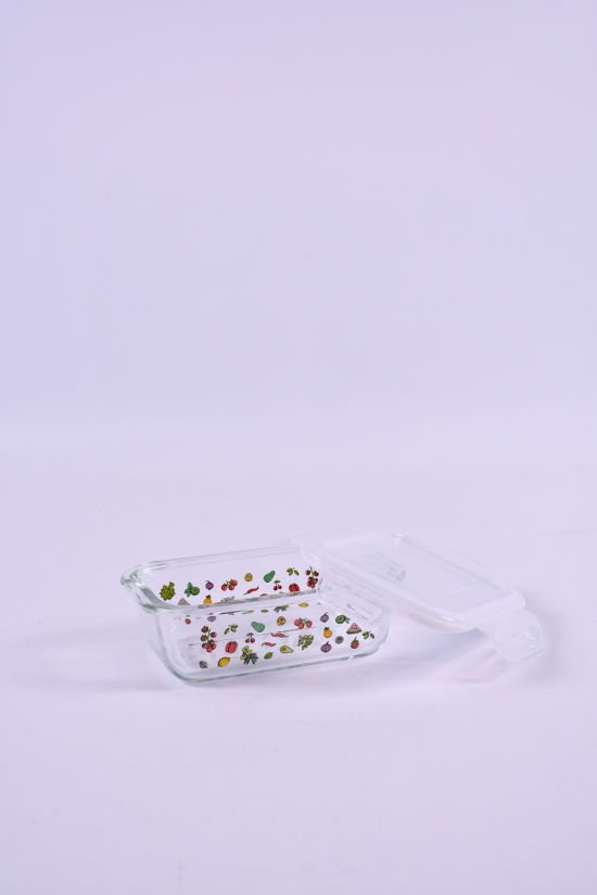 Харчовий контейнер скляний із пластиковою кришкою 370мл "Vitora" арт.VT-7737