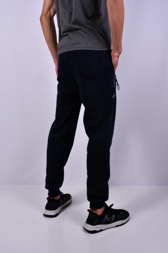 Чоловічі штани трикотажні (кол. т. синій) на флісі BLACK CYCLONE Розміри в наявності : 46, 48, 54 арт.WK-7123