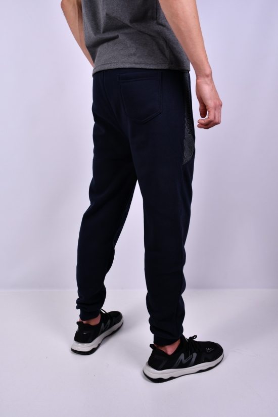 Чоловічі штани трикотажні (кол. т. синій) на флісі BLACK CYCLONE Розміри в наявності : 46, 48 арт.WK-7125