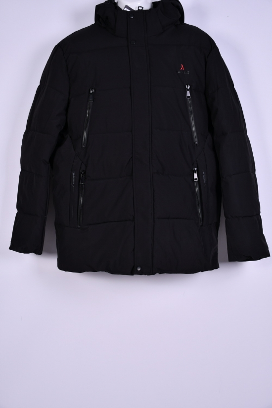 Куртка мужская зимняя (цв.чёрный) с плащевки "PANDA" Размеры в наличии : 54, 56, 58, 60, 62 арт.C9365