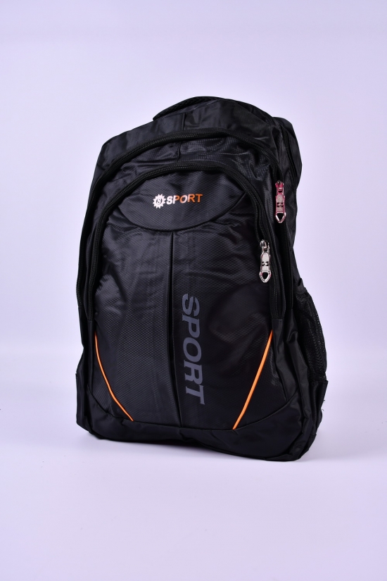 Рюкзак из плащевки (цв.черный) размер 45/32/16см арт.6033