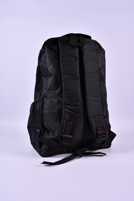 Рюкзак з плащової тканини (кол. чорний) розмір 45/32/16см арт.6033