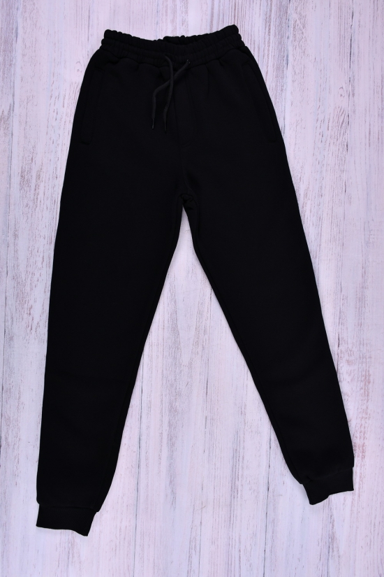 Штани спортивні для хлопчика (кол. чорний) трикотажні на флісі "Poyraz" Зріст в наявності : 140 арт.55010