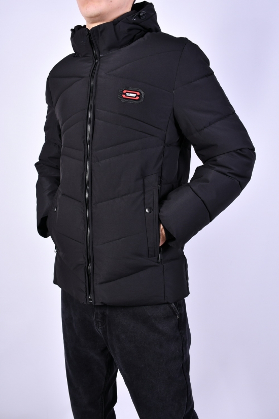 Куртка мужская (цв.черный) зимняя из плащевки Размеры в наличии : 48, 50, 52, 54, 56 арт.9909