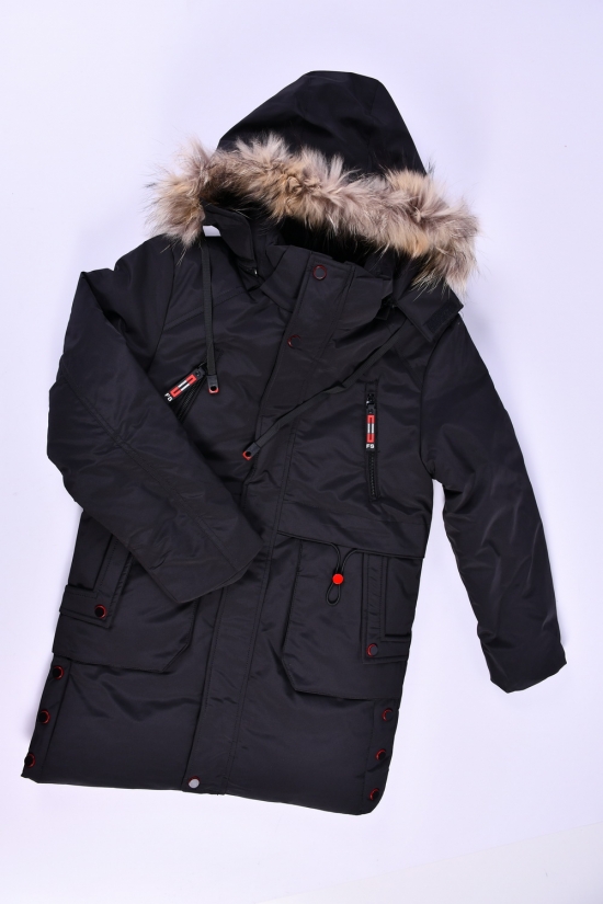 Куртка для мальчика (цв.черный) зимняя (100% POLYESTER) Рост в наличии : 140, 146, 152, 158, 164 арт.2307