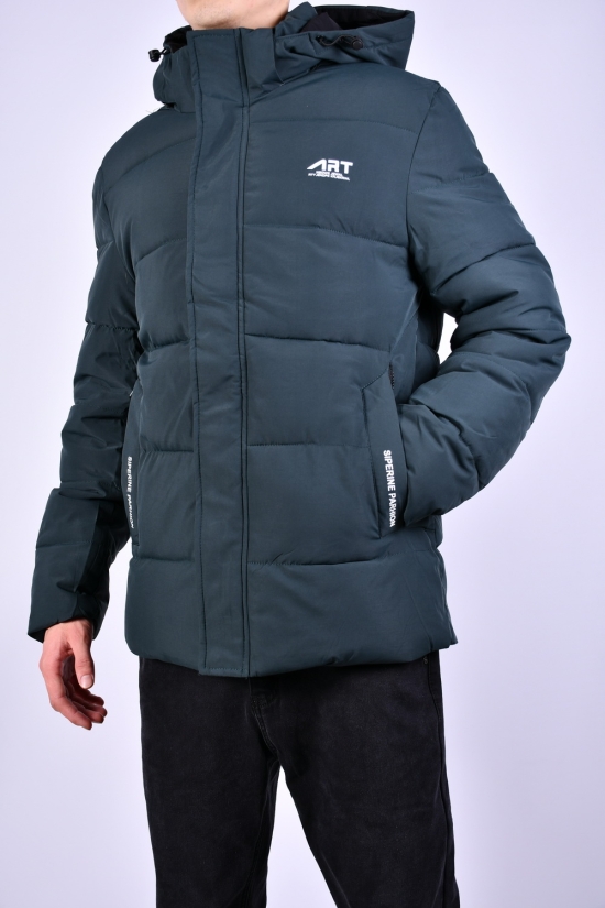 Куртка чоловіча (цв. смарагдовий) зимова з плащової тканини "JASON LVAN" Розміри в наявності : 46, 48, 50, 52, 54 арт.21-205