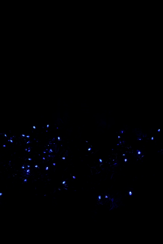 Гірлянда світлодіодна ( сині вогні) чорний провід 100LED арт.LED300B-2