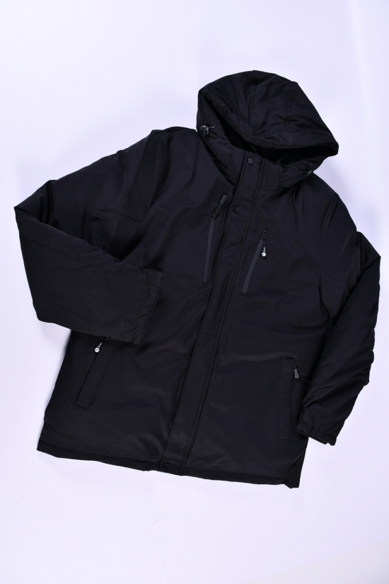 Куртка мужская (цв.черный) зимняя из плащевки "ATE" Размеры в наличии : 54, 56, 58, 60, 62 арт.A-862D