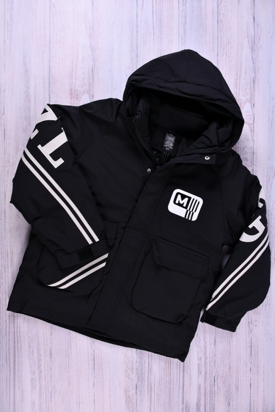 Куртка для хлопчика (кол. чорний) із плащової тканини зимова (модель OVER SIZE) Зріст в наявності : 152, 158, 164, 170 арт.809