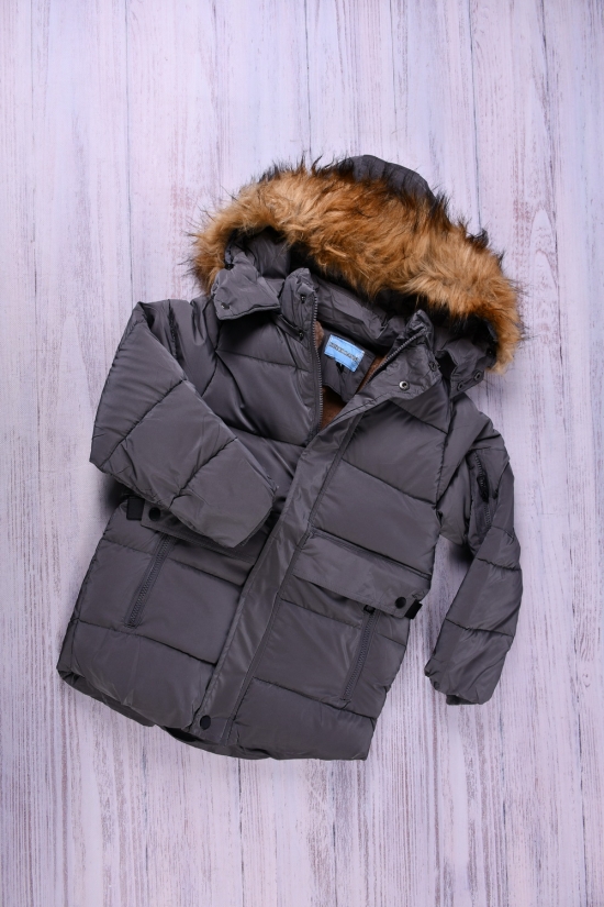 Куртка для мальчика (цв.серый) болоньевая зимняя Рост в наличии : 128, 134, 140, 146, 152 арт.115