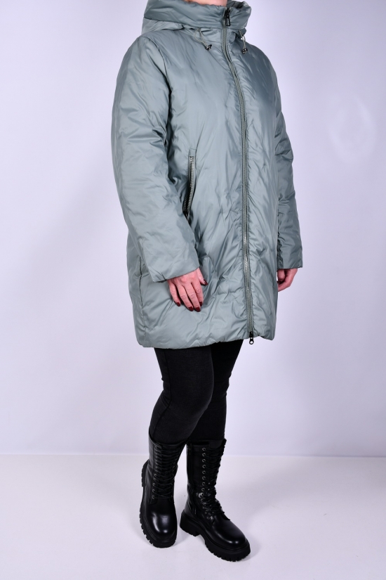 Куртка жіноча зимова (кол. м'яти) з плащової тканини Розміри в наявності : 48, 50, 54, 56 арт.M910003