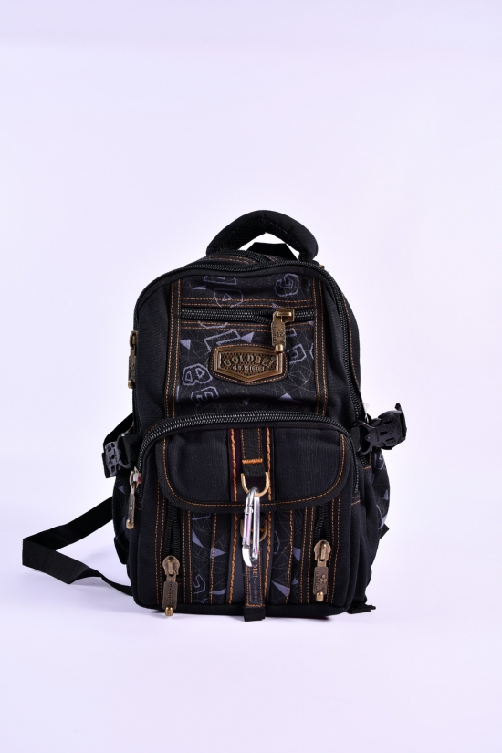 Рюкзак тканинний (кол. чорний) розмір 35/25/9 см арт.B797
