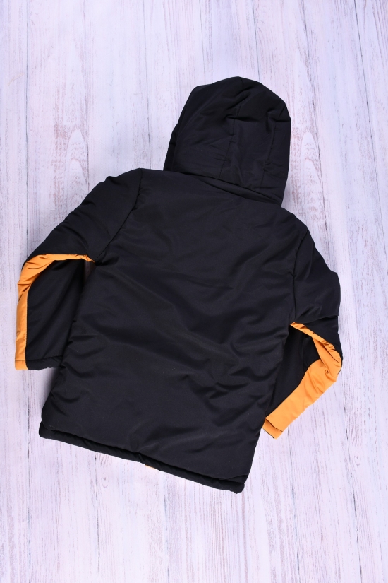 Куртка для мальчика зимняя(цв.черный/горчичный) на меху Рост в наличии : 128, 146 арт.01/