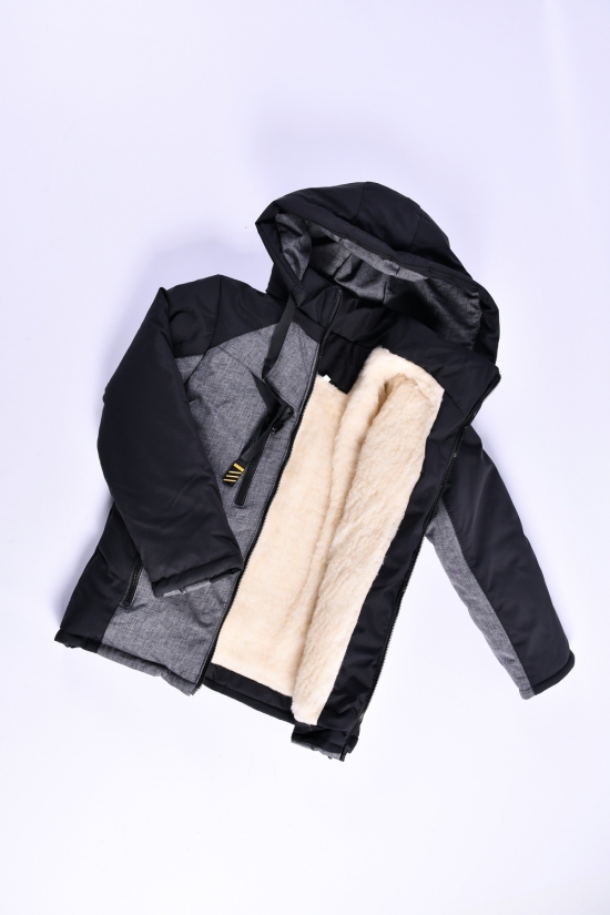 Куртка для мальчика зимняя(цв.черный/серый) на меху Рост в наличии : 122, 128, 134, 140, 146 арт.01/