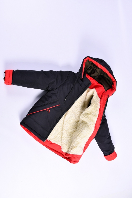 Куртка для мальчика зимняя(цв.черный/красный) на меху Рост в наличии : 98, 104, 110, 116, 122 арт.03/