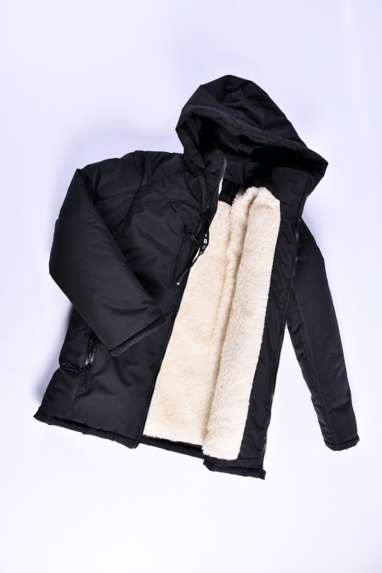 Куртка для мальчика зимняя(цв.черный) на меху Рост в наличии : 140, 146, 152, 158, 164 арт.04/