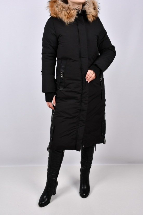 Пальто жіноче (кол. чорний) зимове з плащової тканини Розмір в наявності : 50 арт.8368