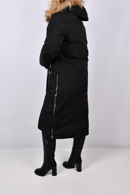 Пальто жіноче (кол. чорний) зимове з плащової тканини Розмір в наявності : 50 арт.8368