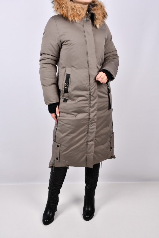 Пальто женское (цв.серый) зимнее из плащевки Размеры в наличии : 44, 46, 48, 50 арт.8368