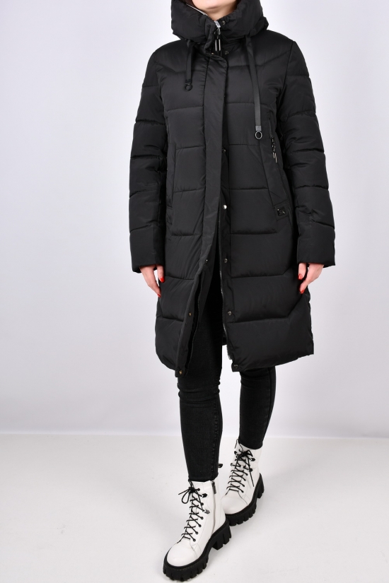 Пальто женское зимнее (цв.черный) из плащевки "Calo Ovel" Размеры в наличии : 46, 48, 50 арт.2279