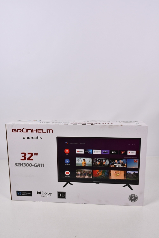 Телевизор SMART TV 32H300-GA11 Google android 11.0 color box (GRUNHELM) арт.32H300-GA11