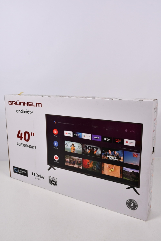 Телевизор SMART TV 40F300-GA11 Google android 11.0 color box (GRUNHELM) арт.40F300-GA11