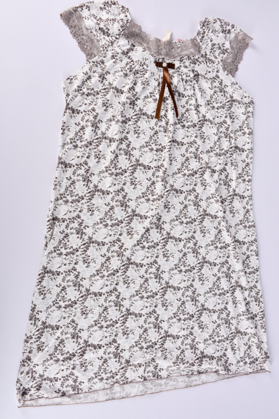 Нічна сорочка жіноча (кол. св. сірий) Розміри в наявності : 48, 52 арт.608-2
