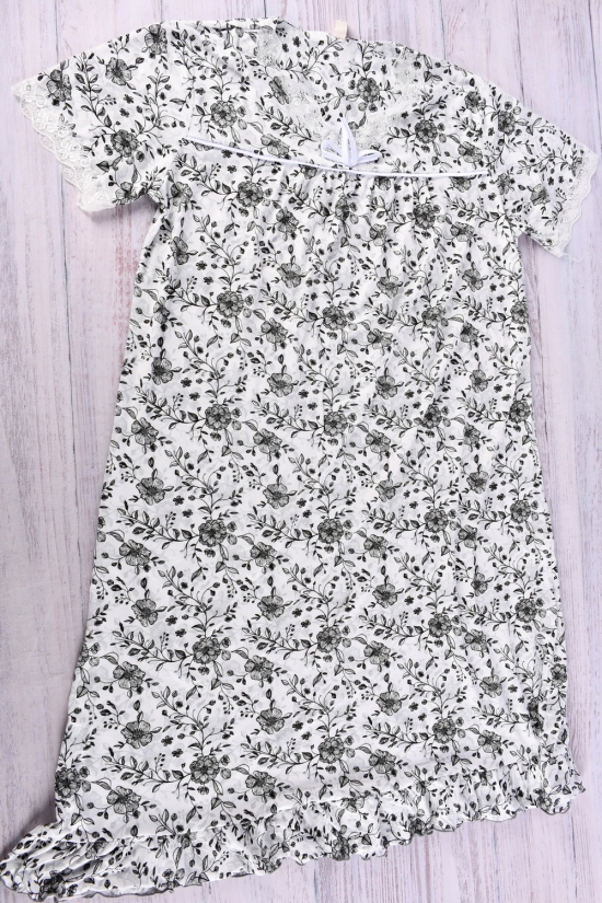 Ночная рубашка женская (цв.белый/черный) Размеры в наличии : 52, 54, 58 арт.632-1