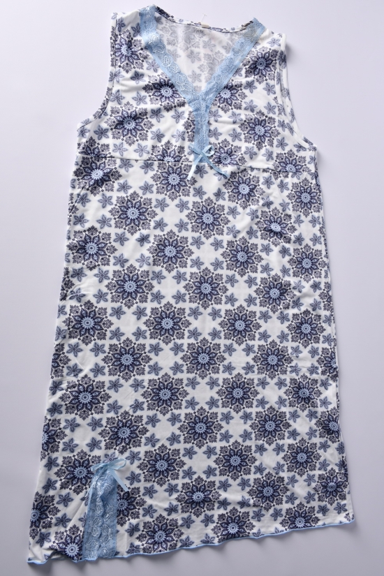 Нічна сорочка жіноча (кол. сірий/блакитний) Розмір в наявності : 48 арт.E0026