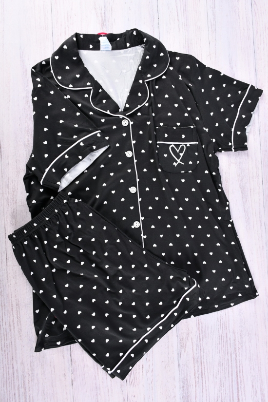 Пижама женская (цв.черный) Размеры в наличии : 44, 46, 48, 50, 52 арт.22033