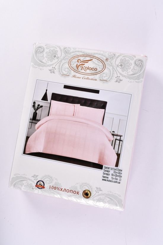Комплект постельного (цв.розовый) размер 200/230см (наволочка 70/70см.2шт) арт.06-16