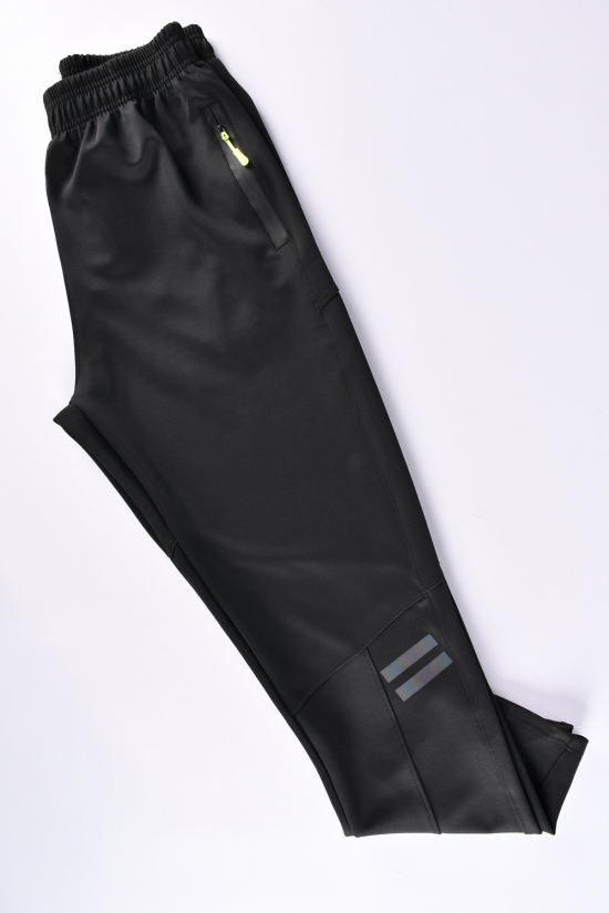 Штани чоловічі спортивні (кол. чорний) (95% Polyester 5% Spandex) "ALE" Розмір в наявності : 62 арт.91710