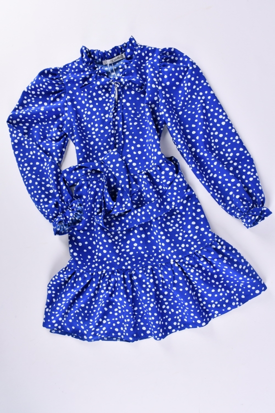 Платье для девочки (цв.синий) Рост в наличии : 128, 134, 146 арт.535
