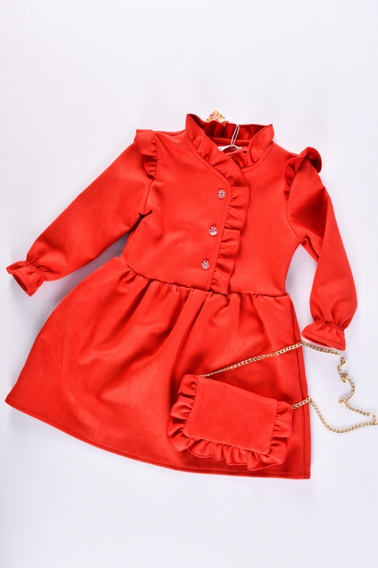 Платье для девочки (цв.красный) Рост в наличии : 86, 92, 98, 104 арт.614