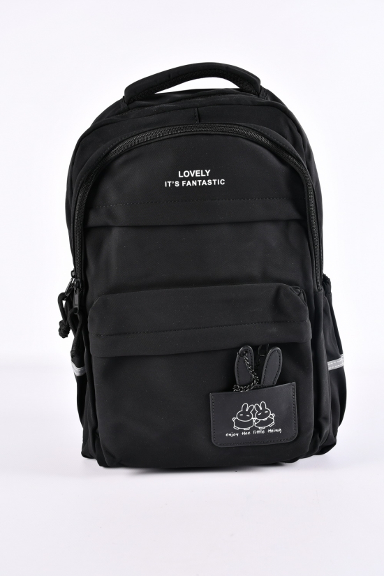 Рюкзак з плащової тканини (кол. чорний) розмір 45/29/12 см. арт.S243